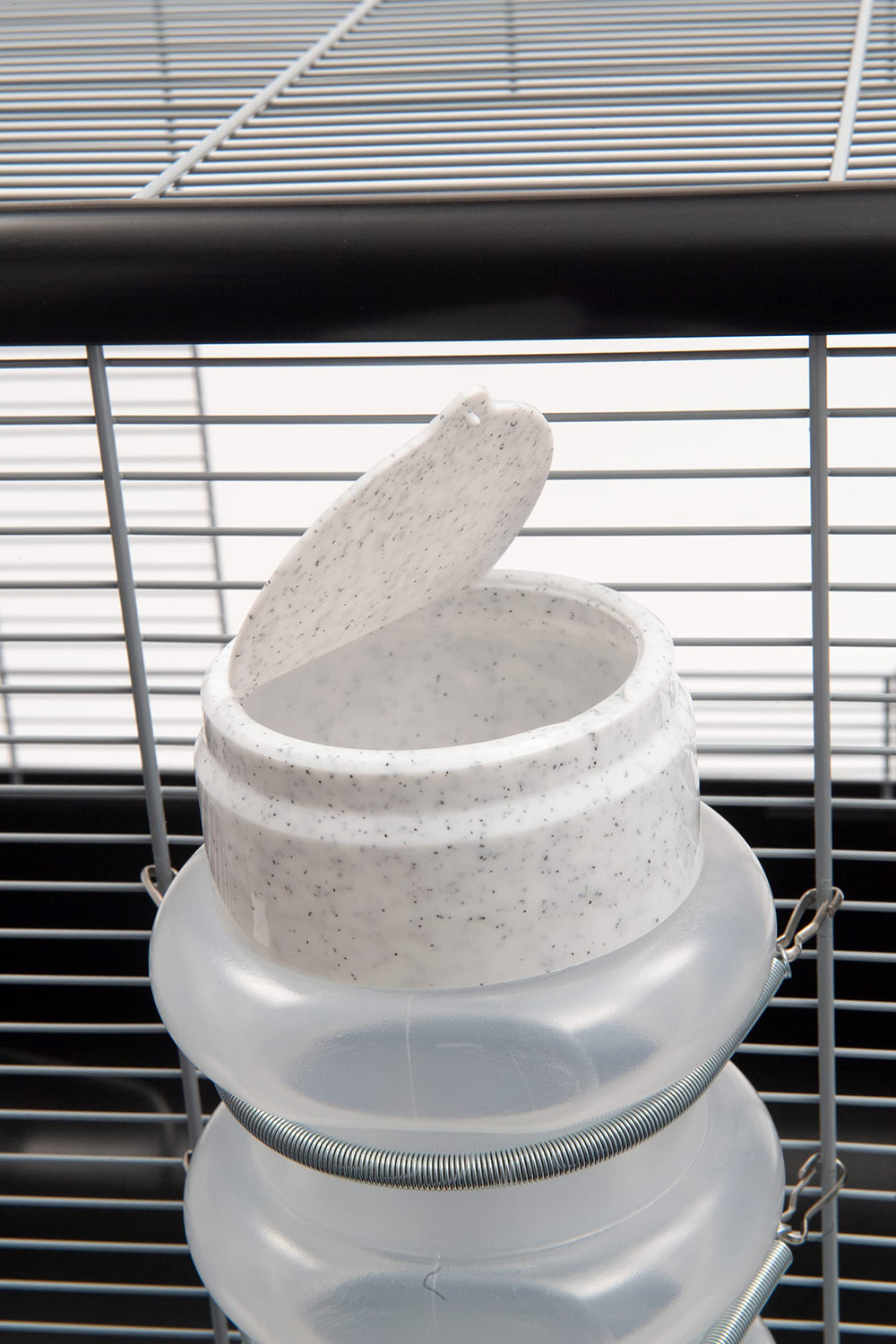 Stainless steel tube in the No Drip valve of the Lixit bottle.
