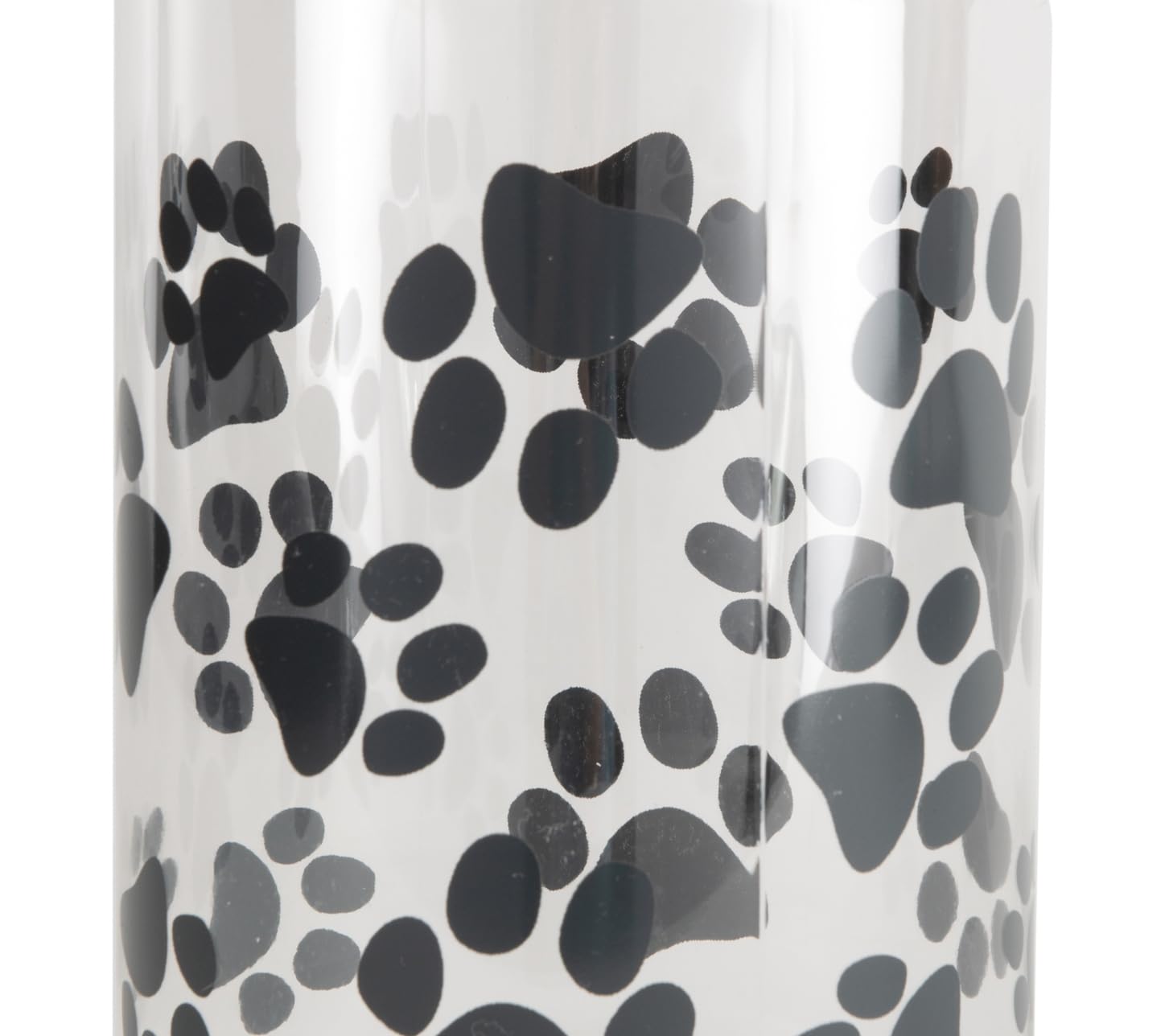 Lixit paw-prints jar, USA-made, ideal for multi-pet storage.