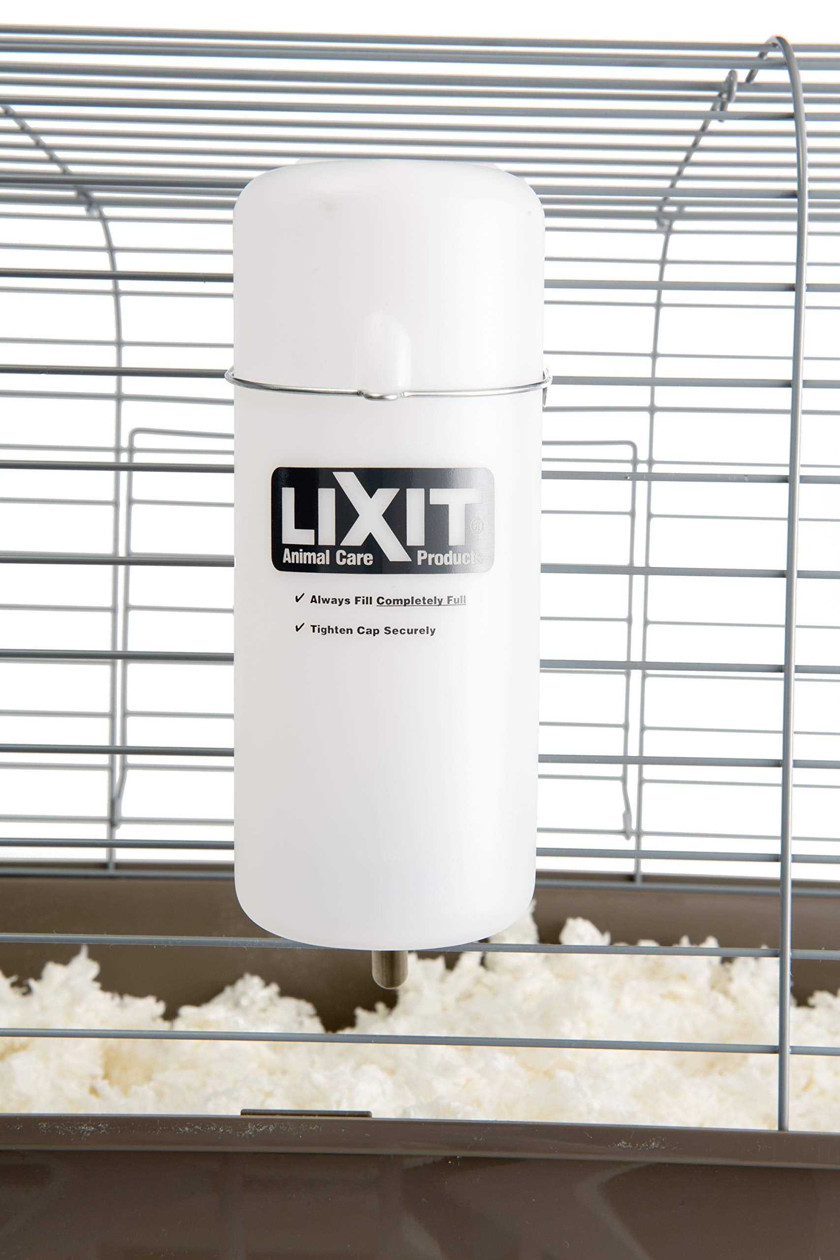 Lixit stainless-steel double-ball-point tube delivers steady water flow