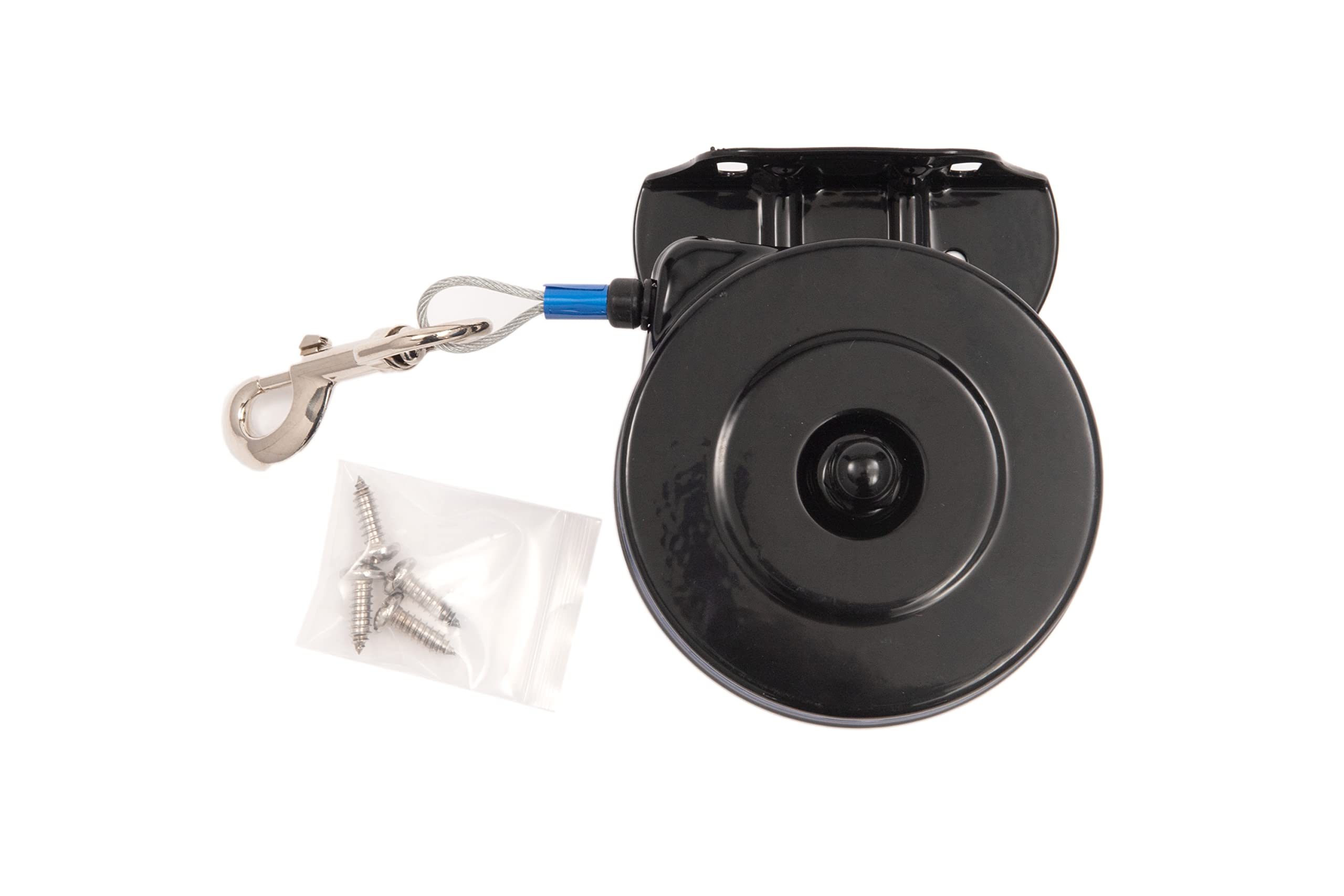 Lixit stake retractable leash with 15-foot cable for roomy roaming