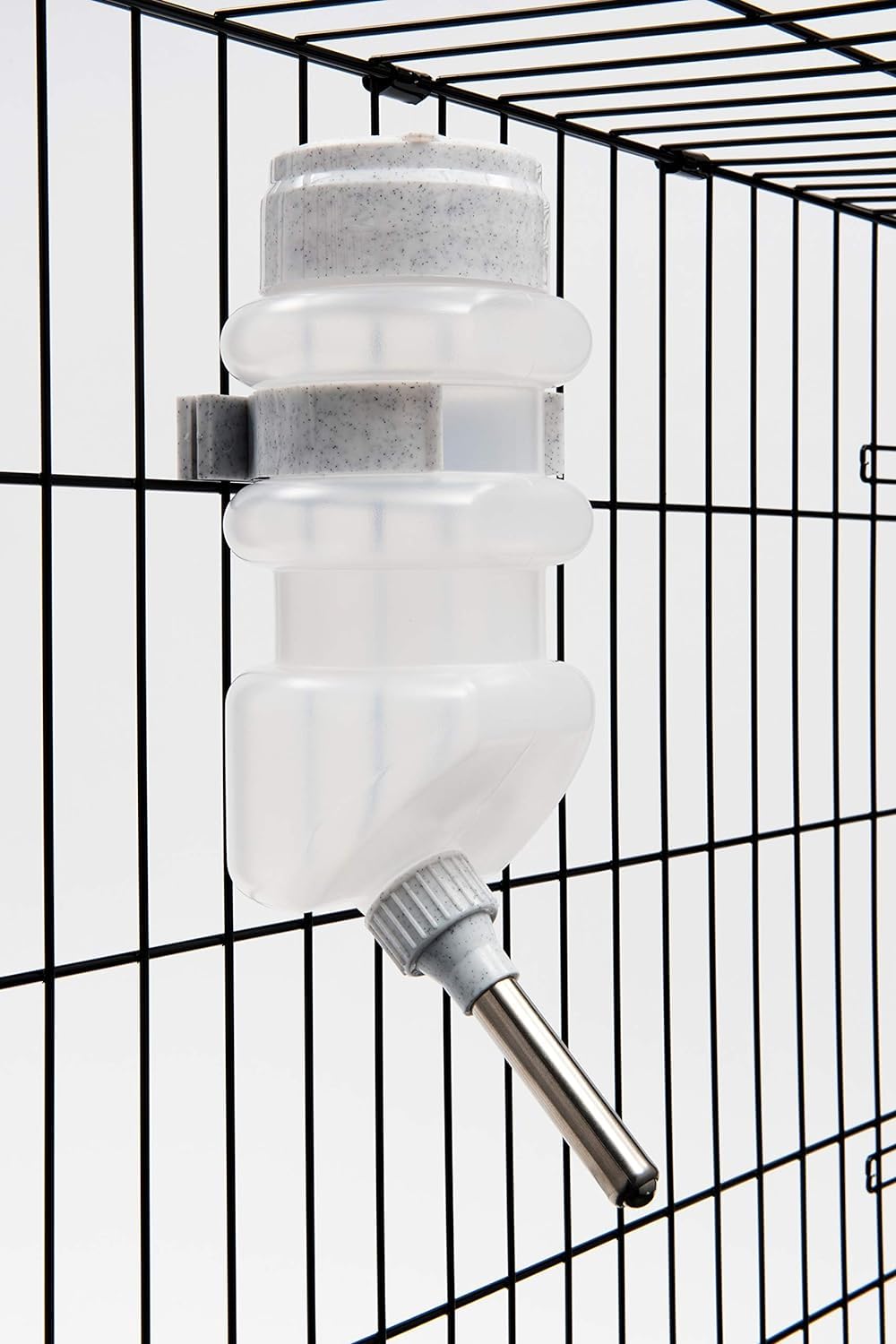 Lixit Top Fill No-Drip Bottle, assorted color accents like purple and blue.