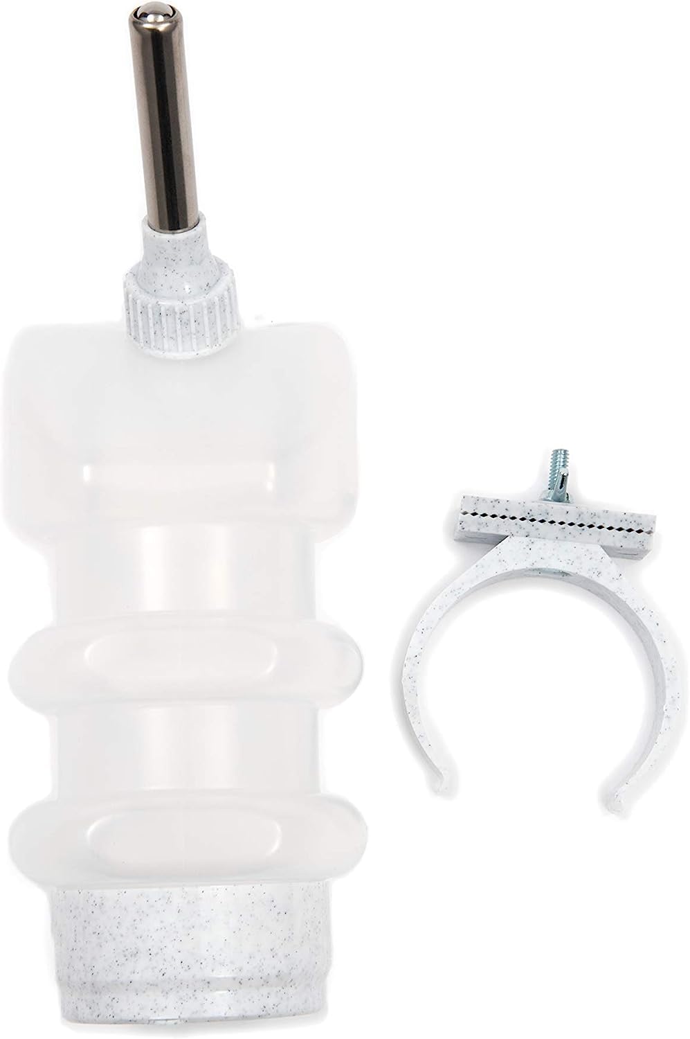 Lixit Top Fill No-Drip Bottle for dogs, no-drip valve, side view minimises spills.