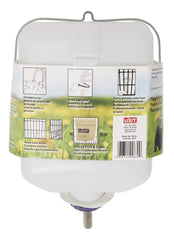 Lixit 64oz bottle cap and vacuum seal detail signaling leak resistance outdoors.