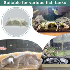 LIYAOLI cave entrance with multi-channel design encourages natural foraging in shrimp tanks.