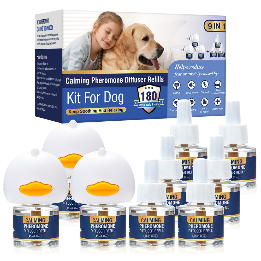LKBHGF dog pheromone diffuser 3-pack calms anxious dogs in shared spaces.
