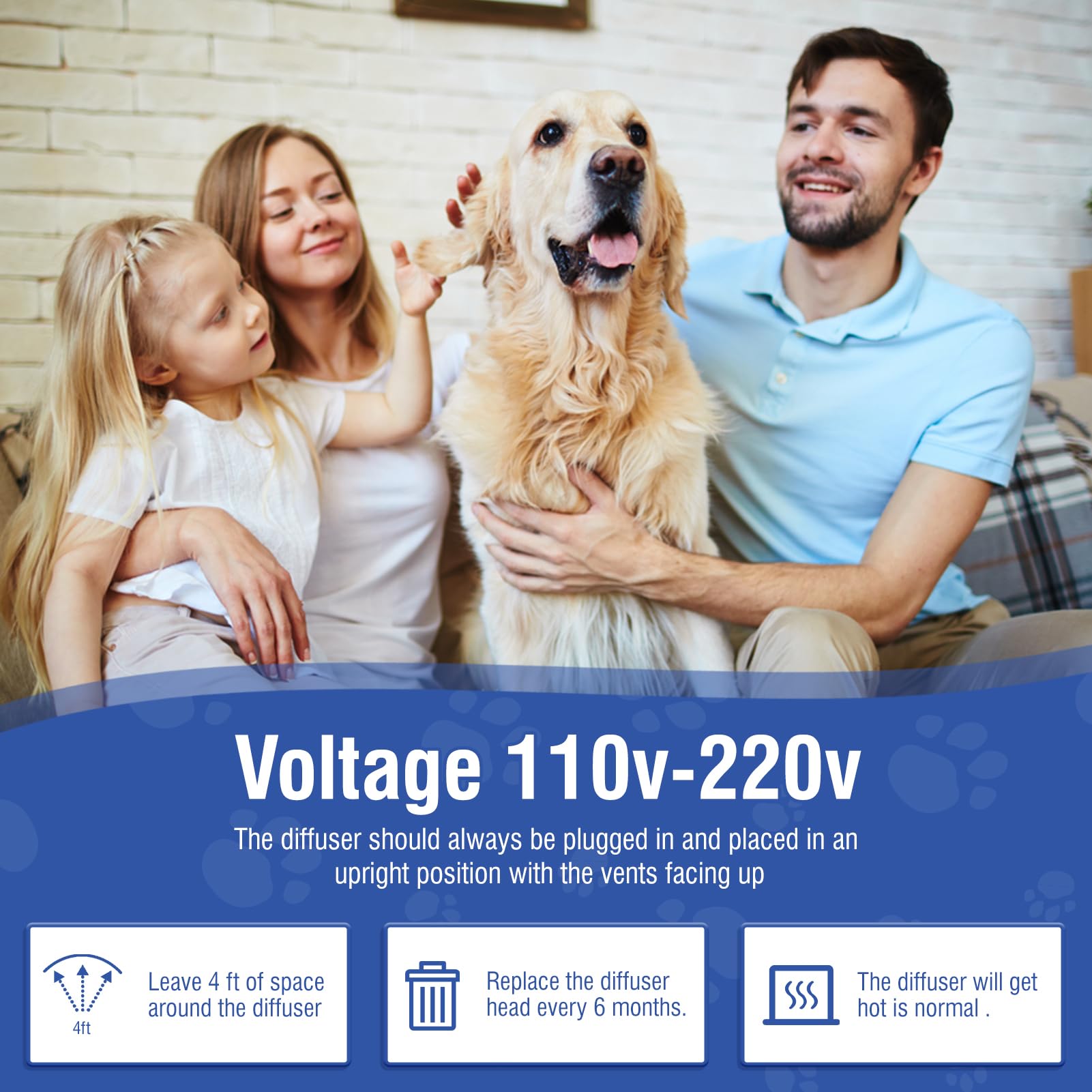 LKBHGF area coverage up to 700 sq ft for pet calmness
