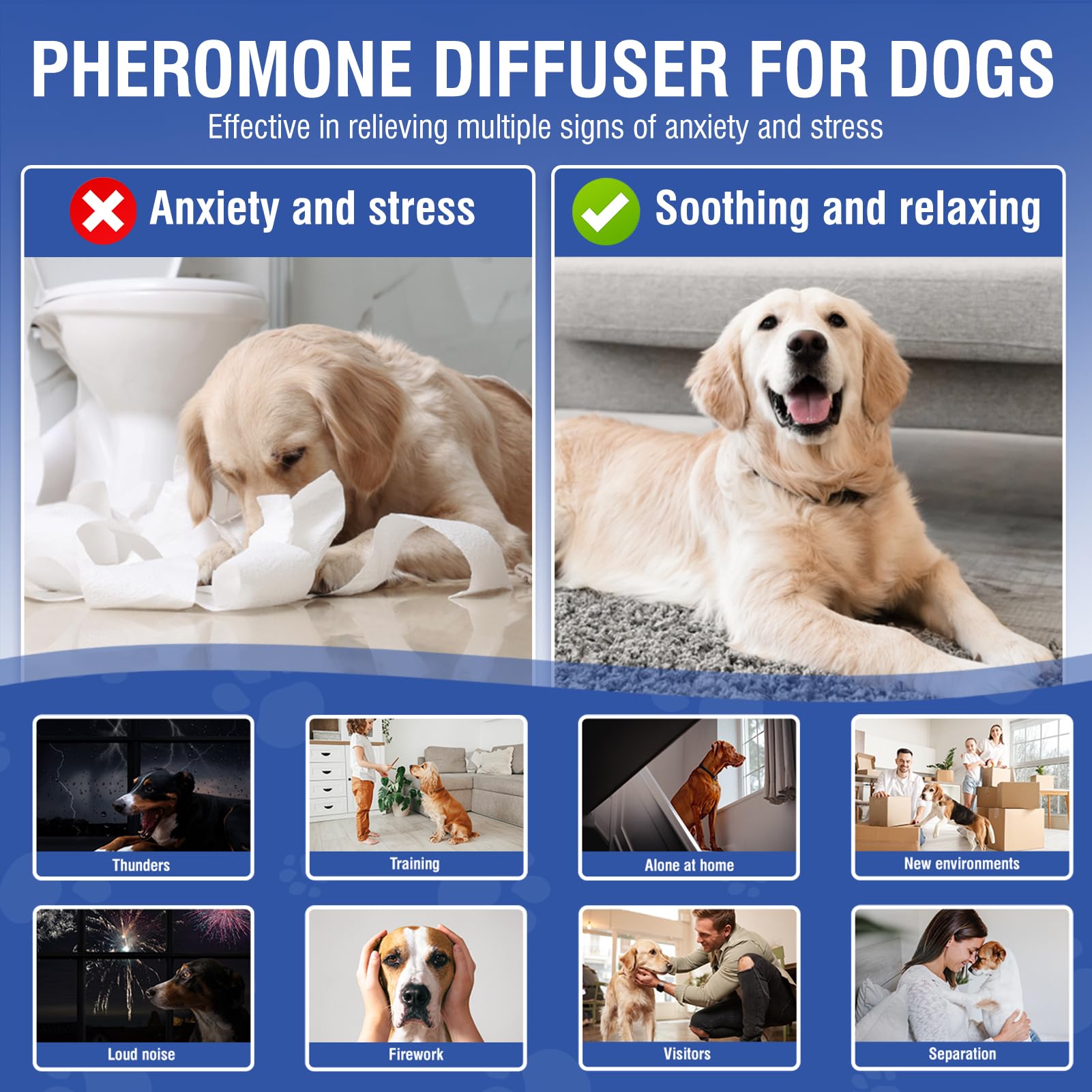 LKBHGF 48ml refill bottle to extend calming diffusion for dogs