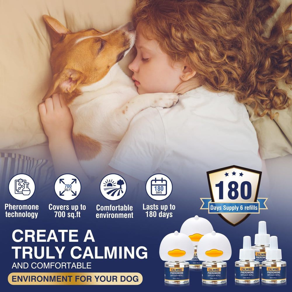 LKBHGF dog pheromone refills 48ml 6-pack extend calming support for dogs.