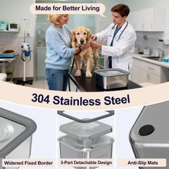 LKBird 101oz stainless steel bowl provides ample water for dogs on the go