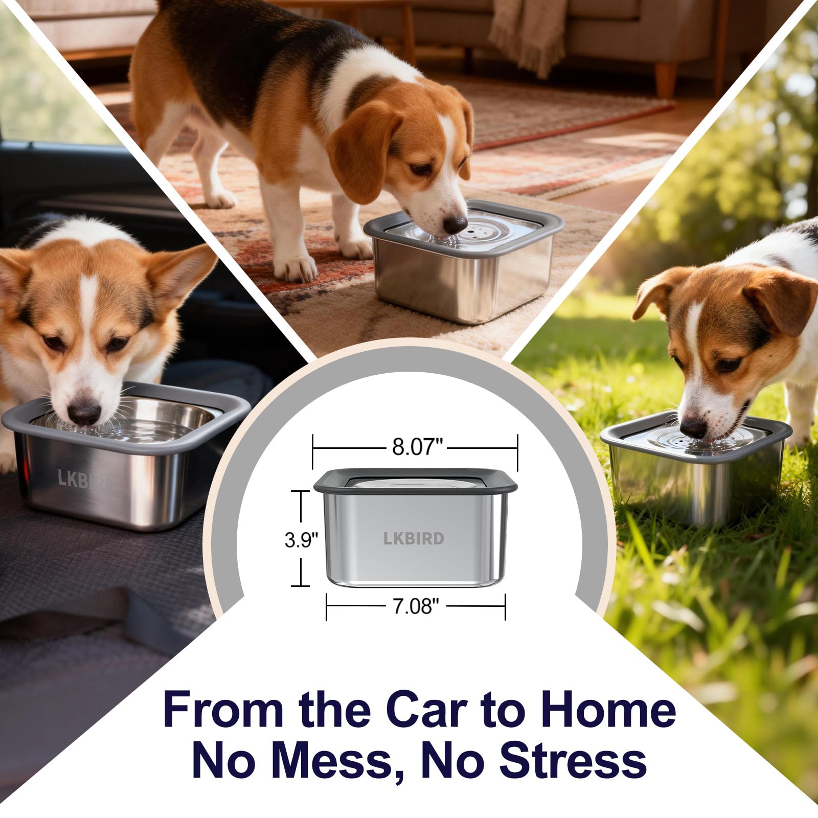 LKBird detachable three-part design for easy cleaning and dishwasher safety
