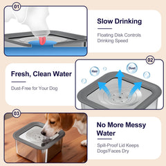 LKBird floating disk promotes slow drinking and reduces splash during use