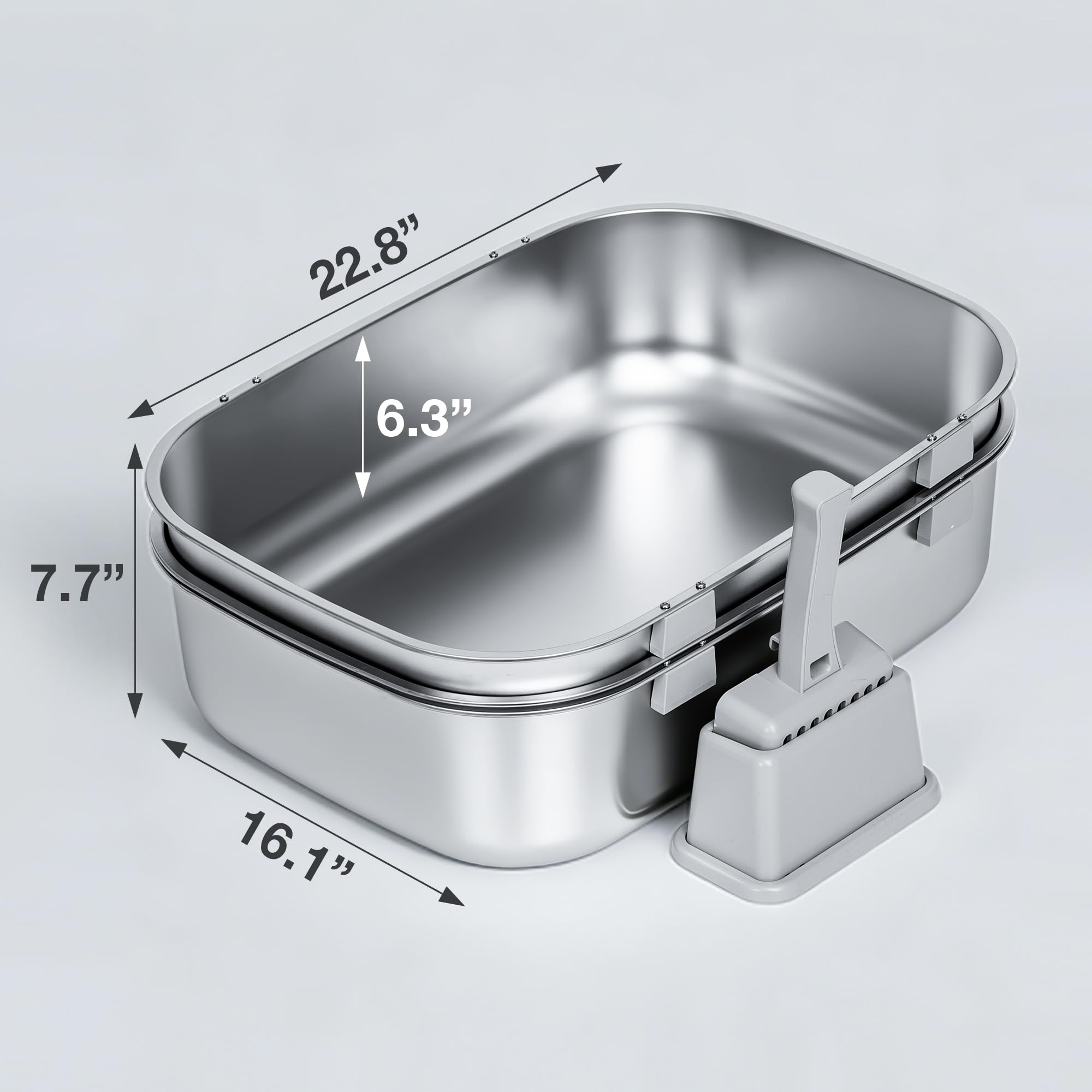 LLNHAEB triple-pan litter box smooth polished edges for safe handling