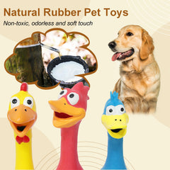 LLSPET 3-piece squeaky toy pack with three animal characters.