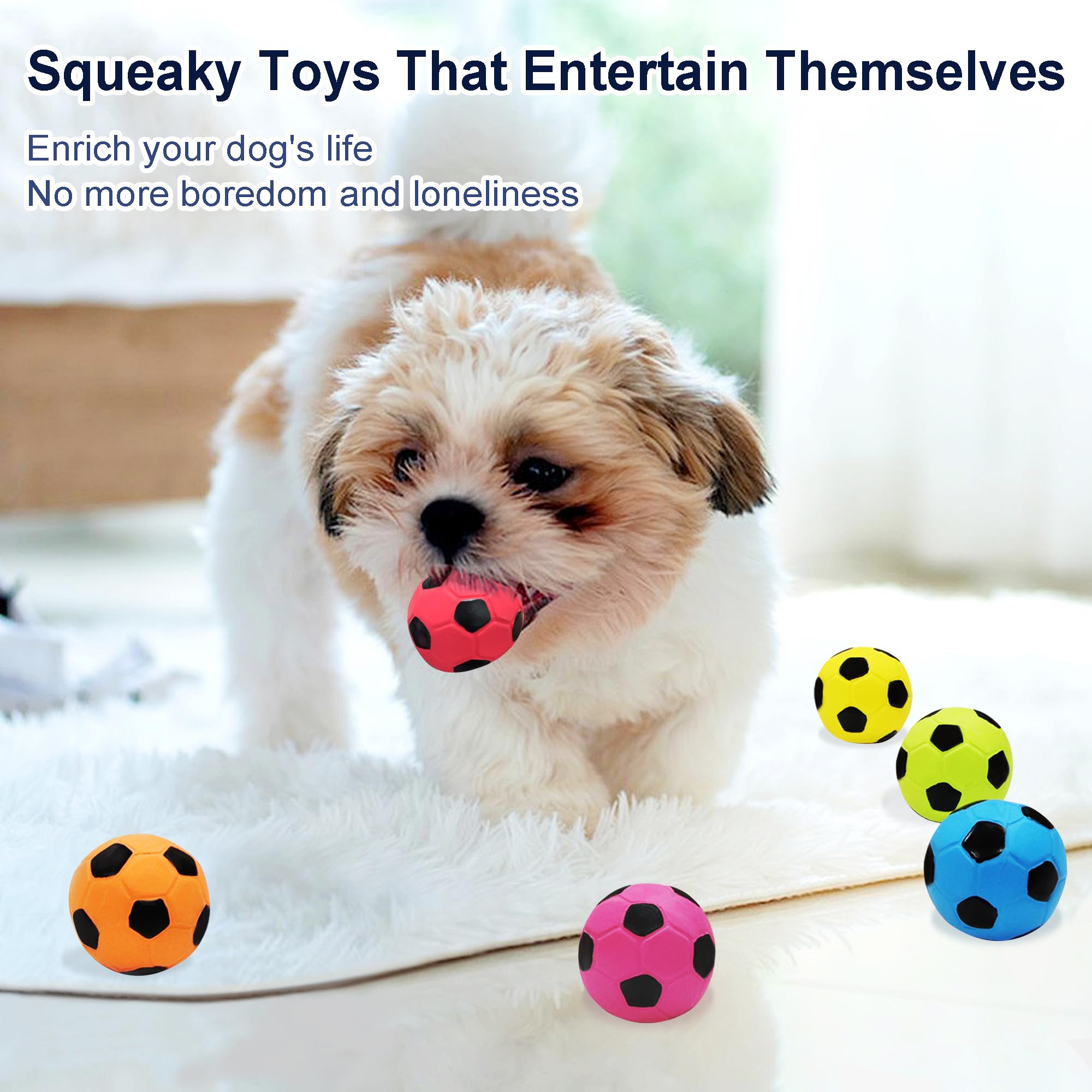 LLSPET 2'' latex squeaky ball in orange aids paw-eye coordination during play.