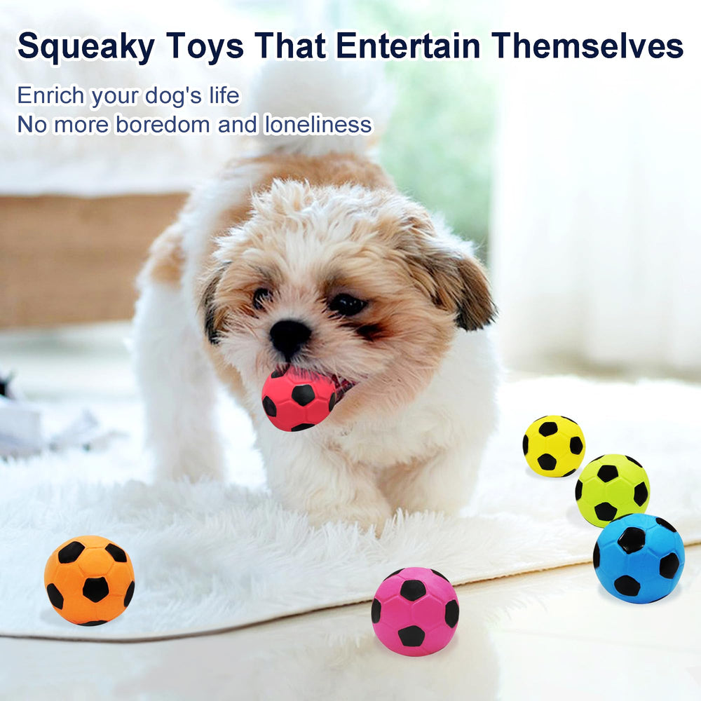 LLSPET 2'' latex squeaky ball in orange aids paw-eye coordination during play.