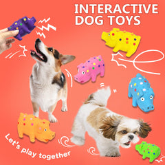 LLSPET latex pig toy with non-slip spines for easy pickup
