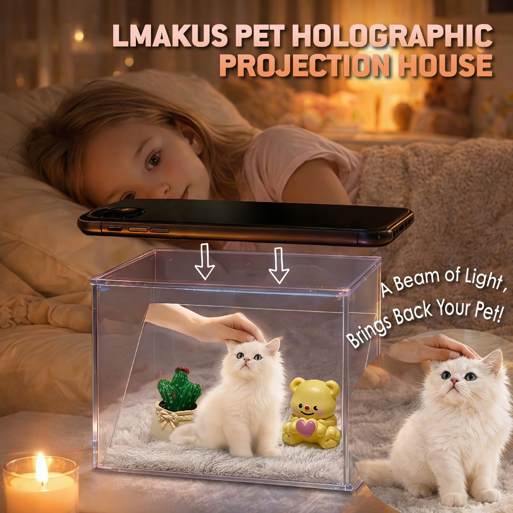 LMAKUS Custom 3D Pet Hologram Video brings a lifelike memory to life.
