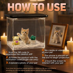 LMAKUS Pet Memory Hologram Video Upload personalizes your tribute.