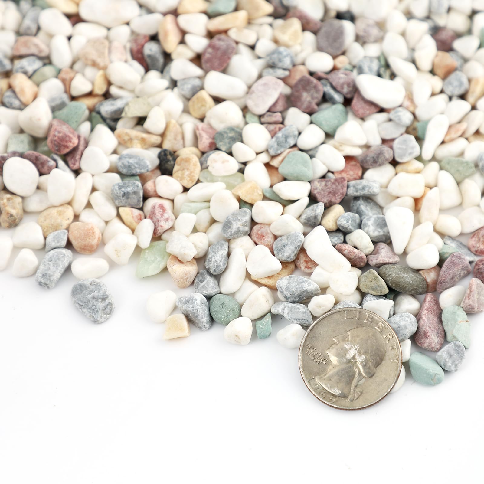 LMtonble aquarium gravel river rocks 5lb enhances color and cleanliness in fish tanks