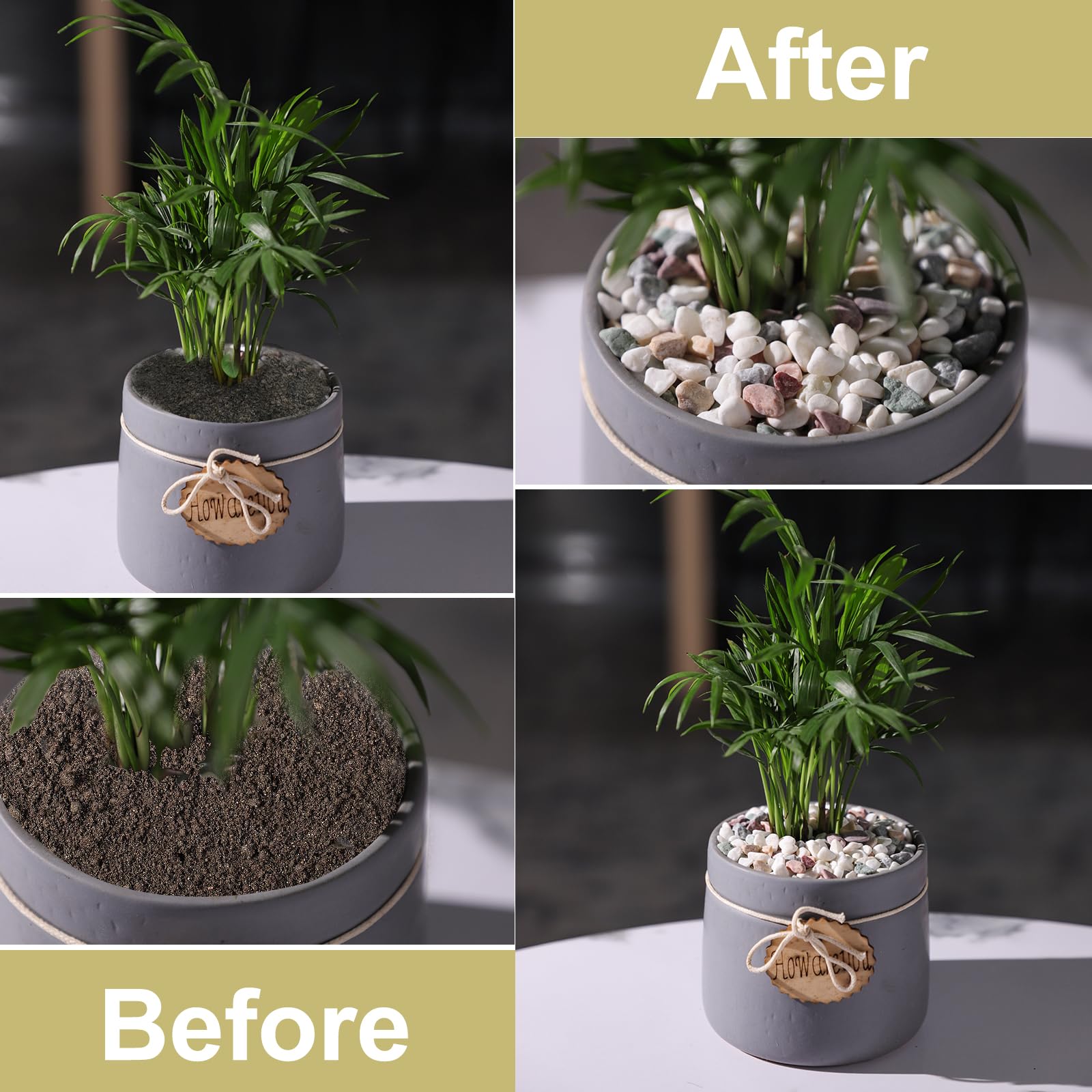 LMtonble indoor-outdoor landscape rocks create durable, versatile décor