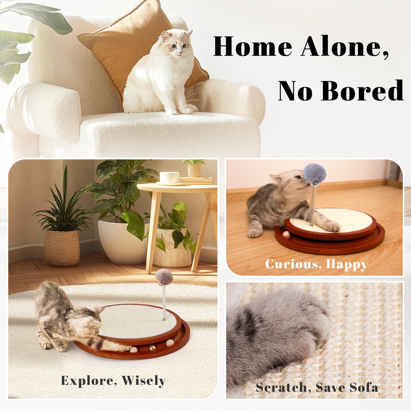 LMUGOOS wooden roller ball toy adds interactive play and hunting fun