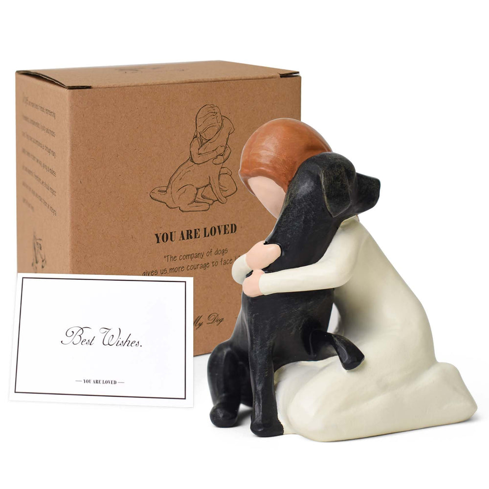 Lnrkai black Labrador keepsake display for pet lovers.