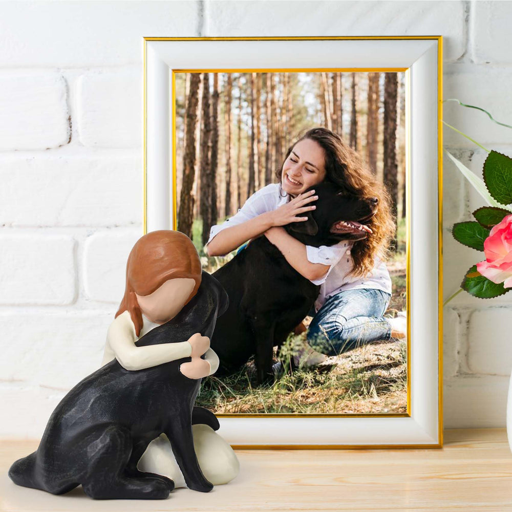 Lnrkai dog owner home decor figurine for warm memories.
