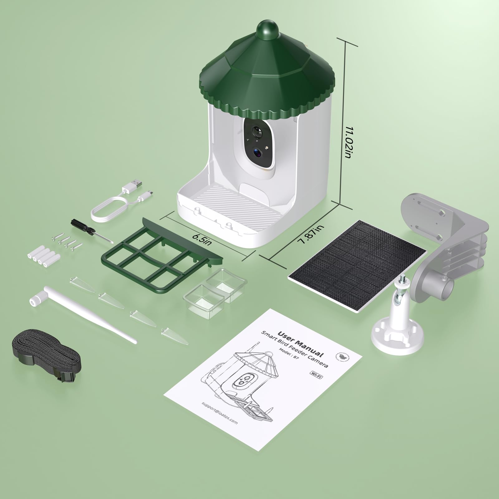 Loatos Bird Feeder with Camera cloud sharing lets family enjoy live wildlife moments.