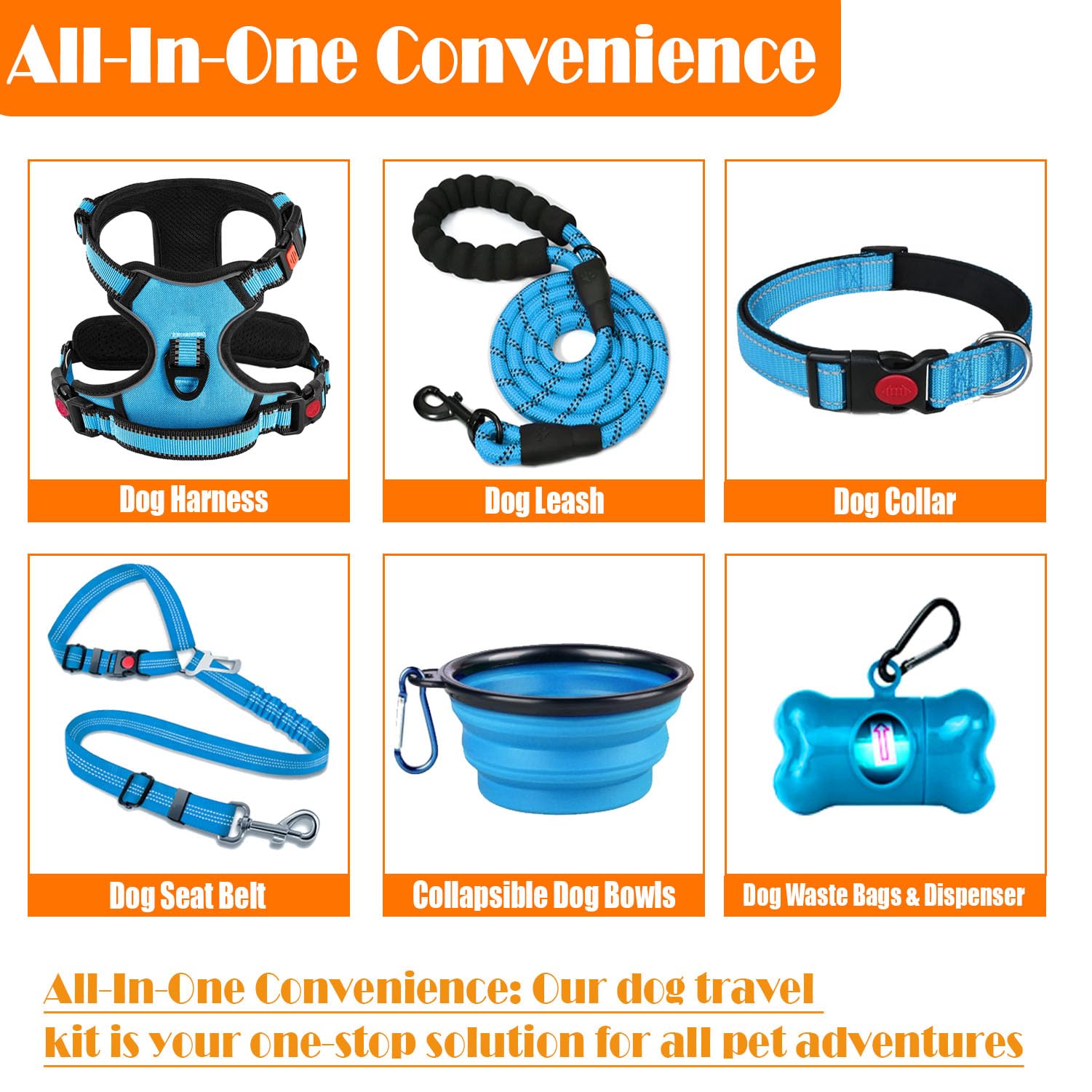 Lobeve Collar and Leash blue XL providing secure control during training and outings.