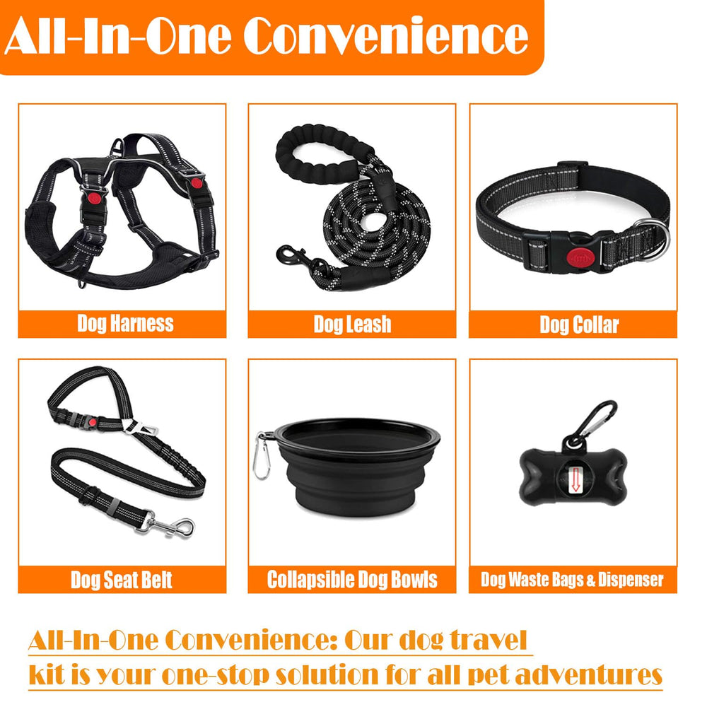 LOBEVE Collar and Leash Set helps visibility with reflective stitching