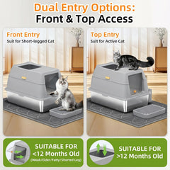 Lobeve enclosed metal litter box provides privacy and odor control.