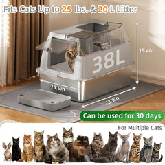 Lobeve front-entry cat litter box keeps waste away from paws.