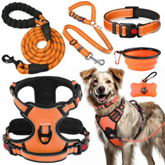 Lobeve No-Pull Harness in orange for comfortable, controllable walks