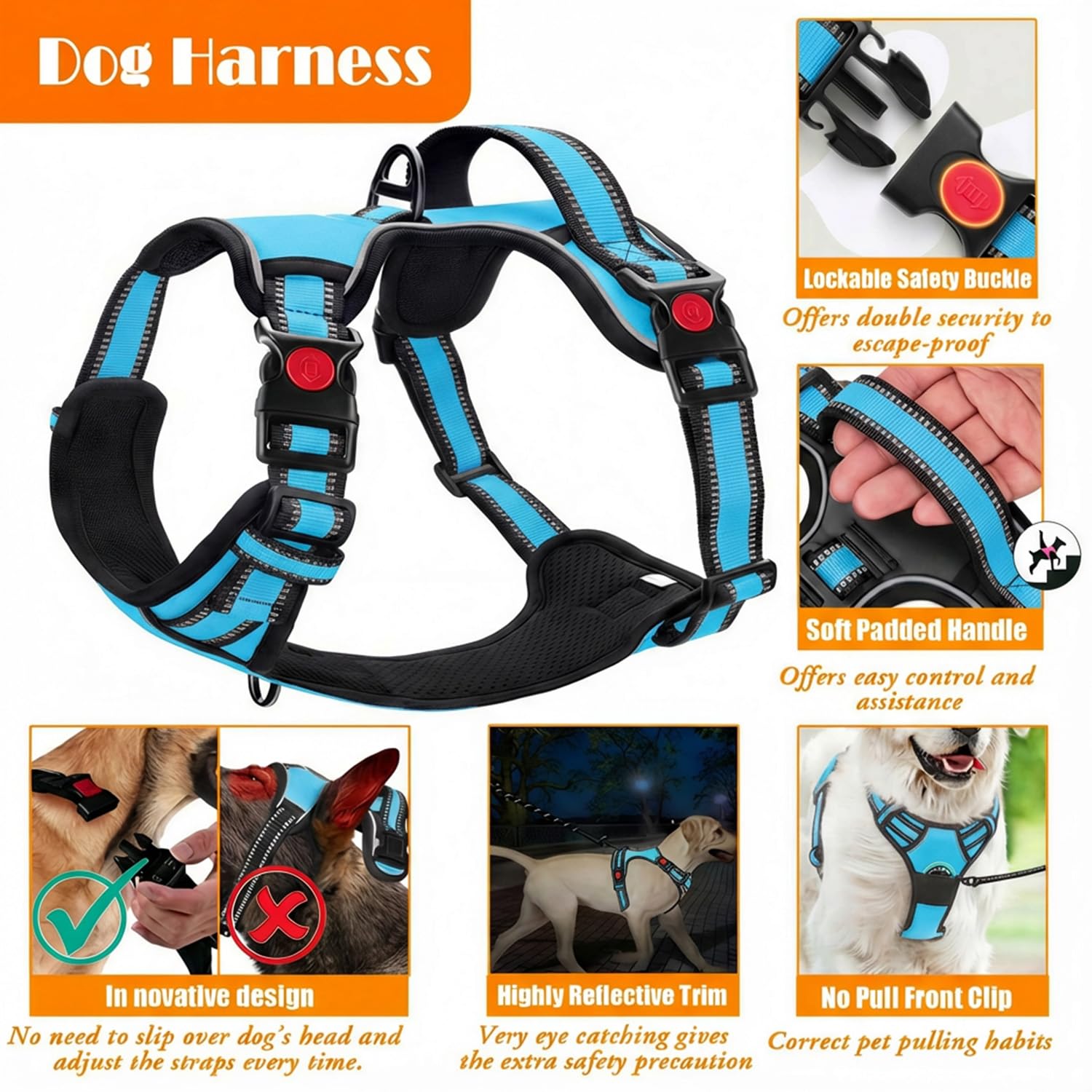Lobeve Portable Dog Bowl blue for convenient hydration during hikes.