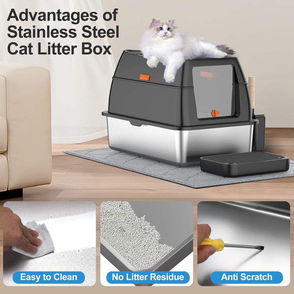 Lobeve stainless steel box with filter pedal simplifies post-use cleaning.