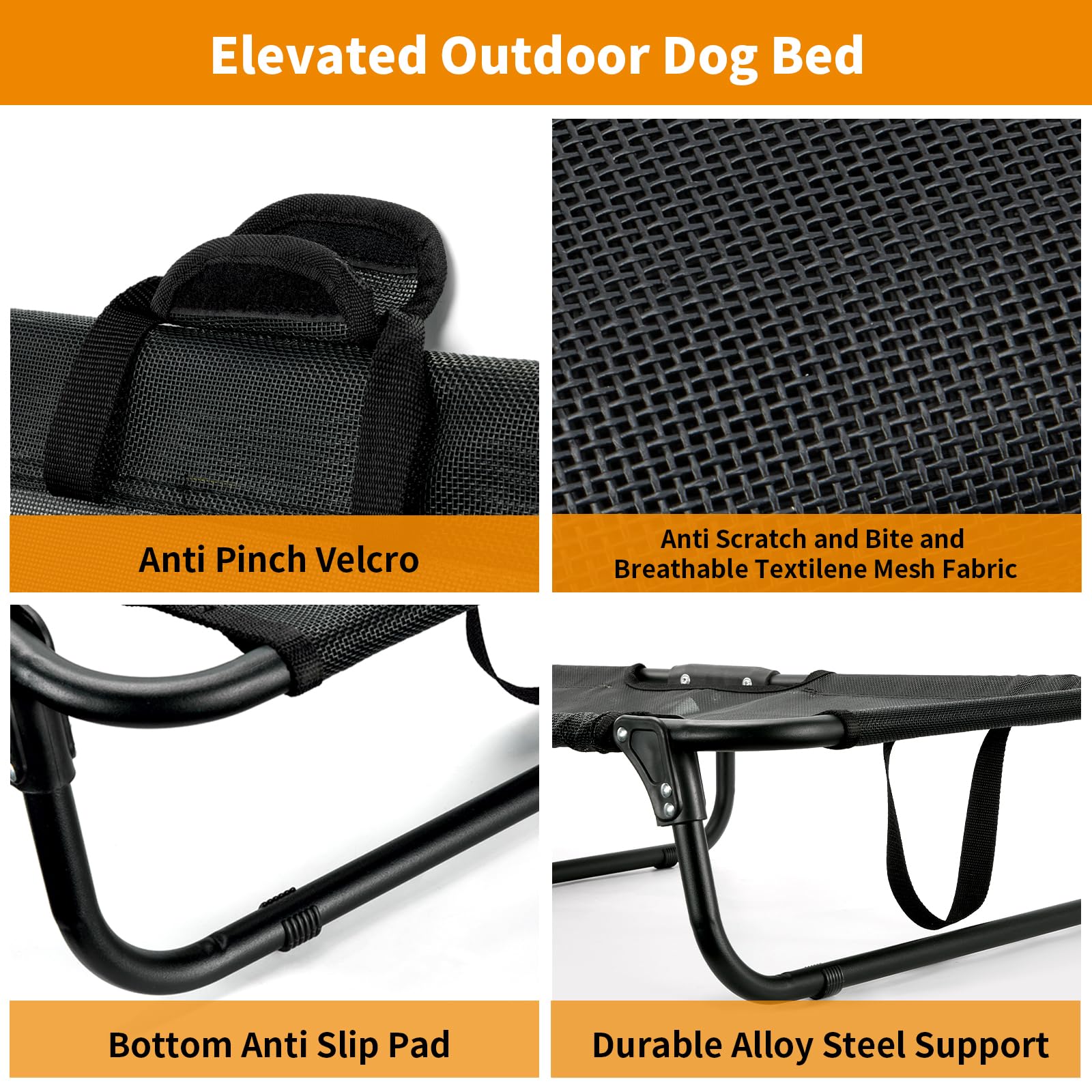 Loebelle anti-slip bottom dog bed protects floors during play and rest