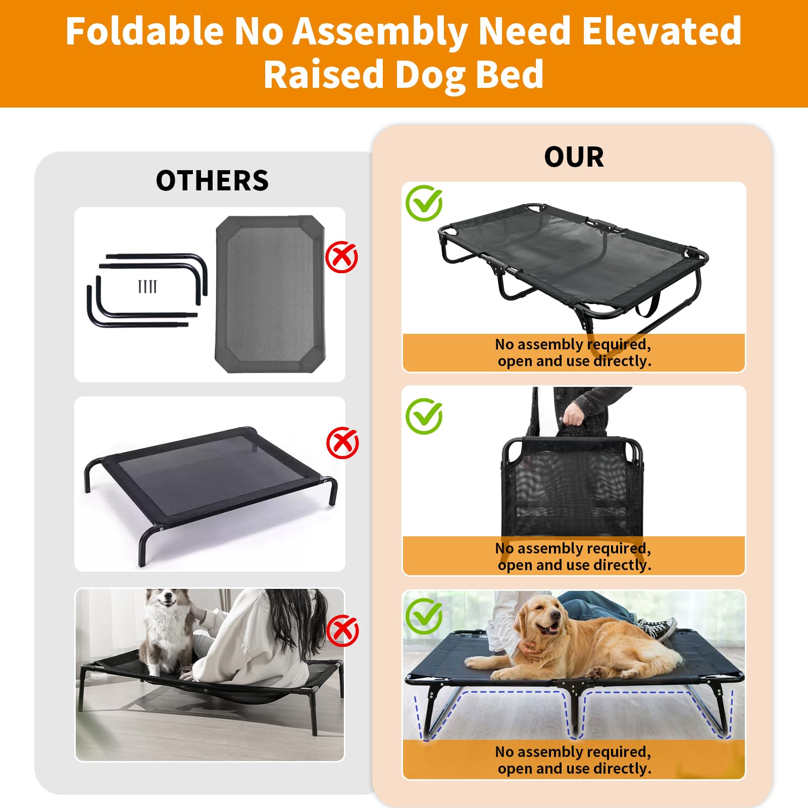 Loebelle multi-dog friendly bed design supports more than one pet