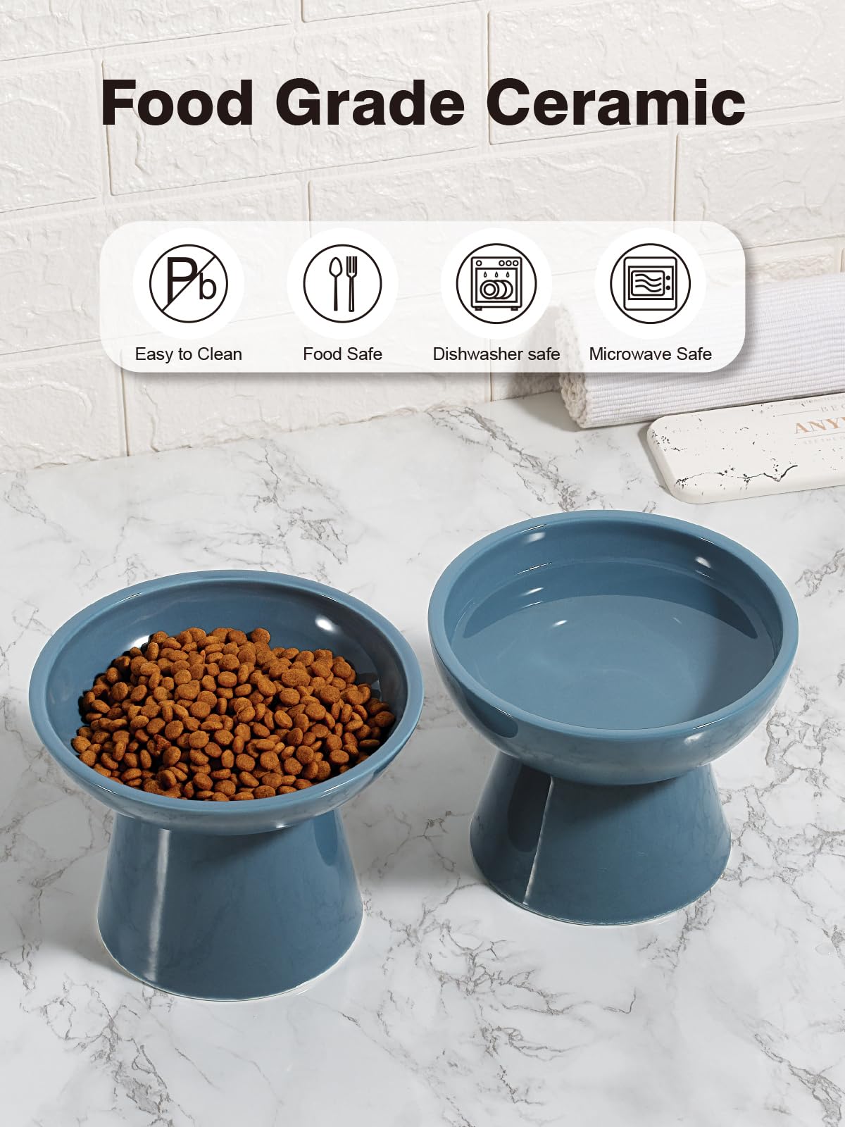 LoeJan anti-slip rim design minimizes spills on surfaces.