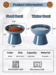 LoeJan tilted food bowl in deep blue for centered meals.