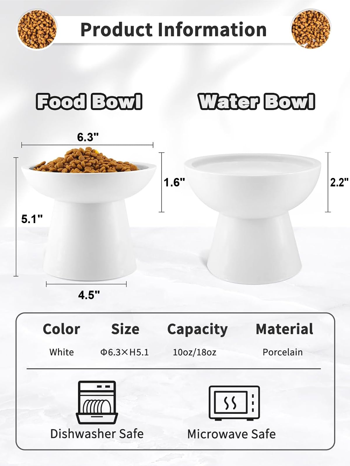 LoeJan separated water and food bowls highlighting large water capacity and easy access.