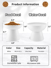 LoeJan separated water and food bowls highlighting large water capacity and easy access.