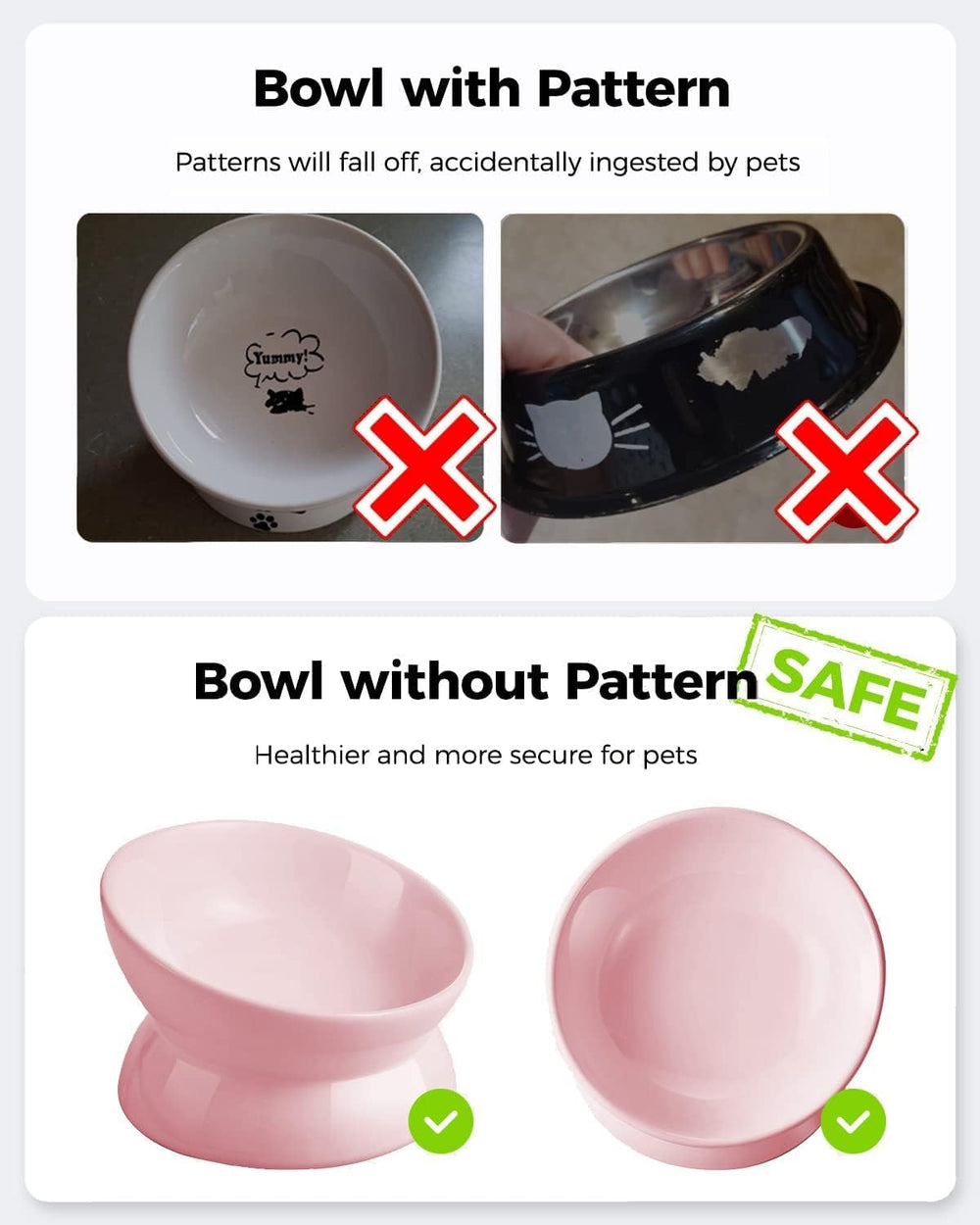 LoeJan tilted water bowl centers liquids, reducing spills.