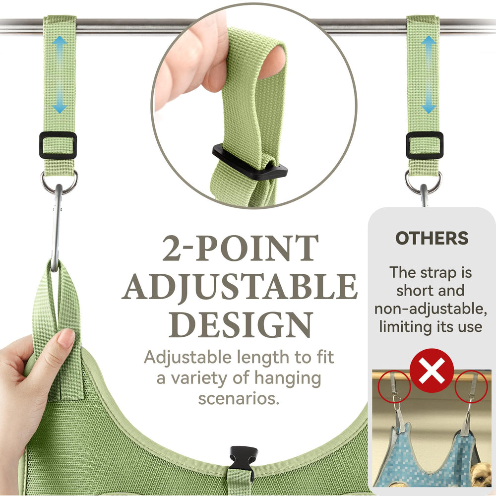 Loesuona dog grooming hammock size options fit most breeds for safe use.