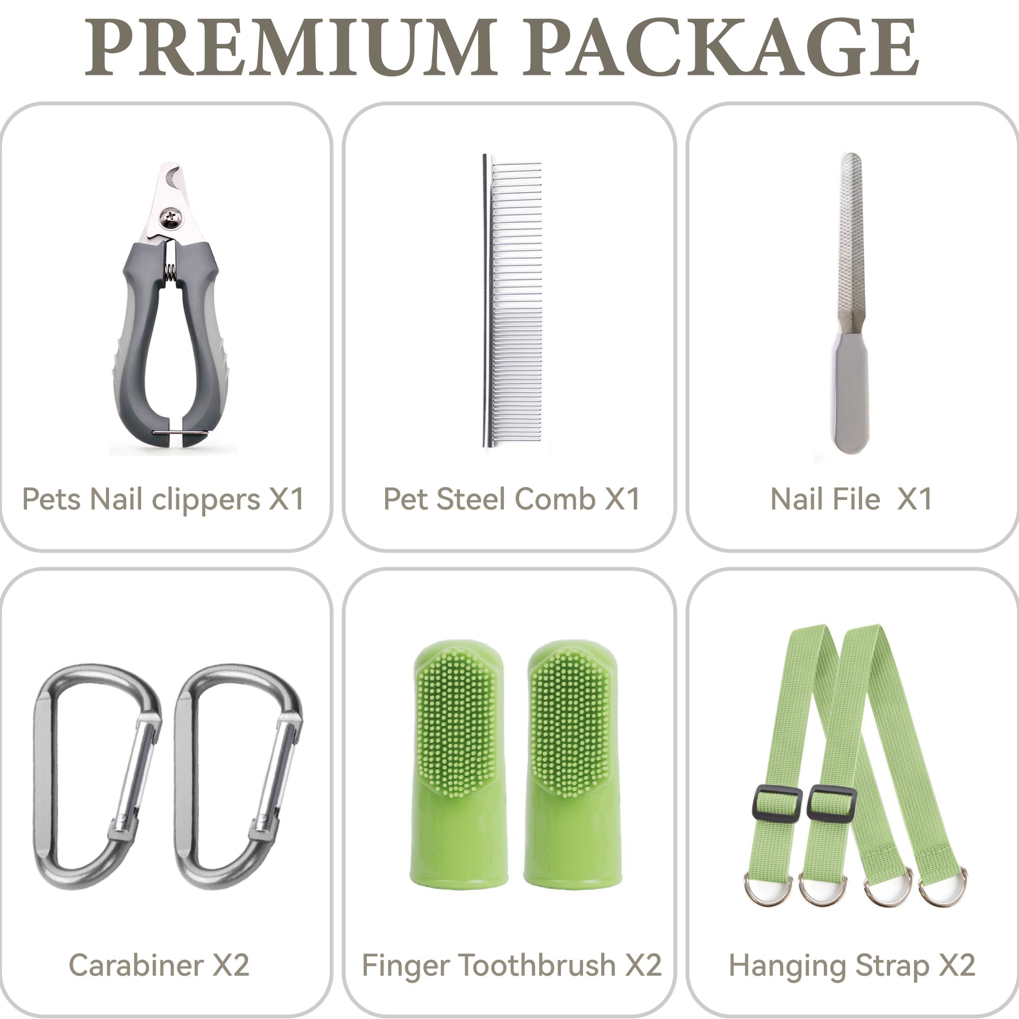 Loesuona dog grooming hammock with clippers and file enables easy nail trimming.