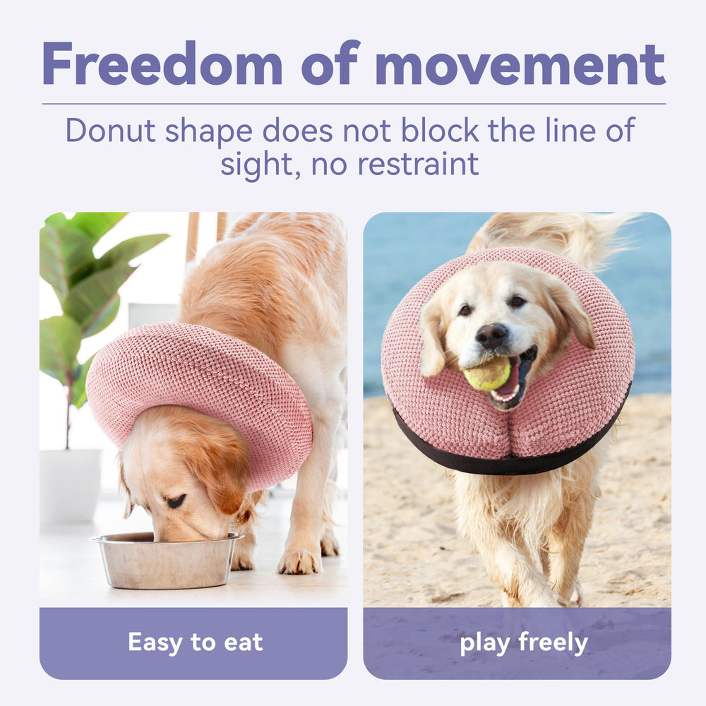 Loflaze doughnut cover soft fabric provides fluffy, stress-free wear for pets