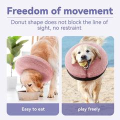 Loflaze 3D fabric cover on the donut provides plush, cozy wear for anxious pets