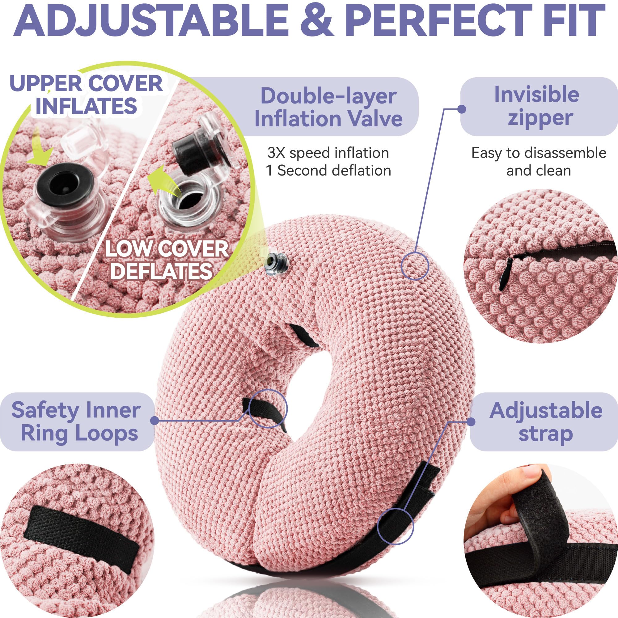 Loflaze velcro-adjustment system ensures secure, comfortable fit across sizes
