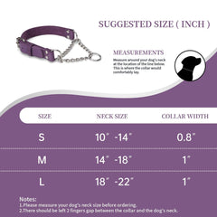 LOIIHEII purple martingale collar used for everyday walking and control.