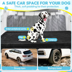 Loiion dog car bed in SUV backseat showing full coverage