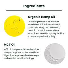 Lolahemp drops being applied to a pet for quick calming relief.